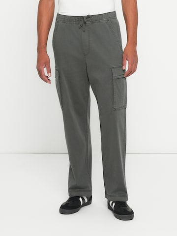 Baggy Pantalon cargo HOLLISTER en vert : devant