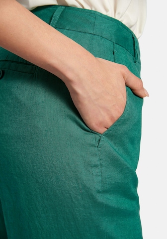 Bootcut Pantalon à plis Peter Hahn en vert