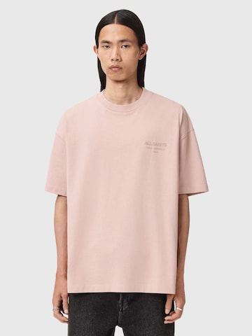 AllSaints Koszulka 'Underground' w kolorze różowy: przód