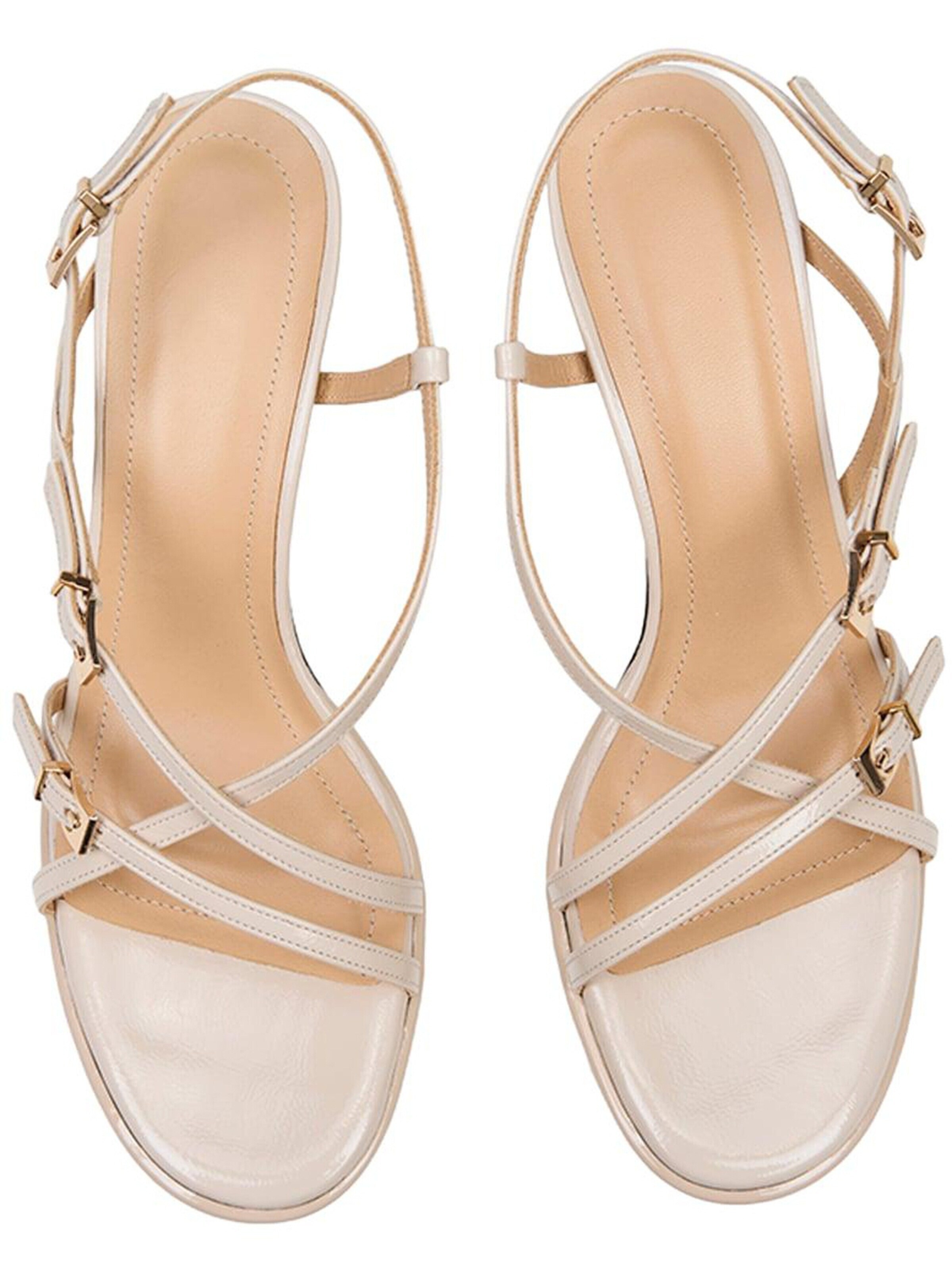 Desa Teenslipper 'Sandalen mit gekreuzten Riemen' in Beige