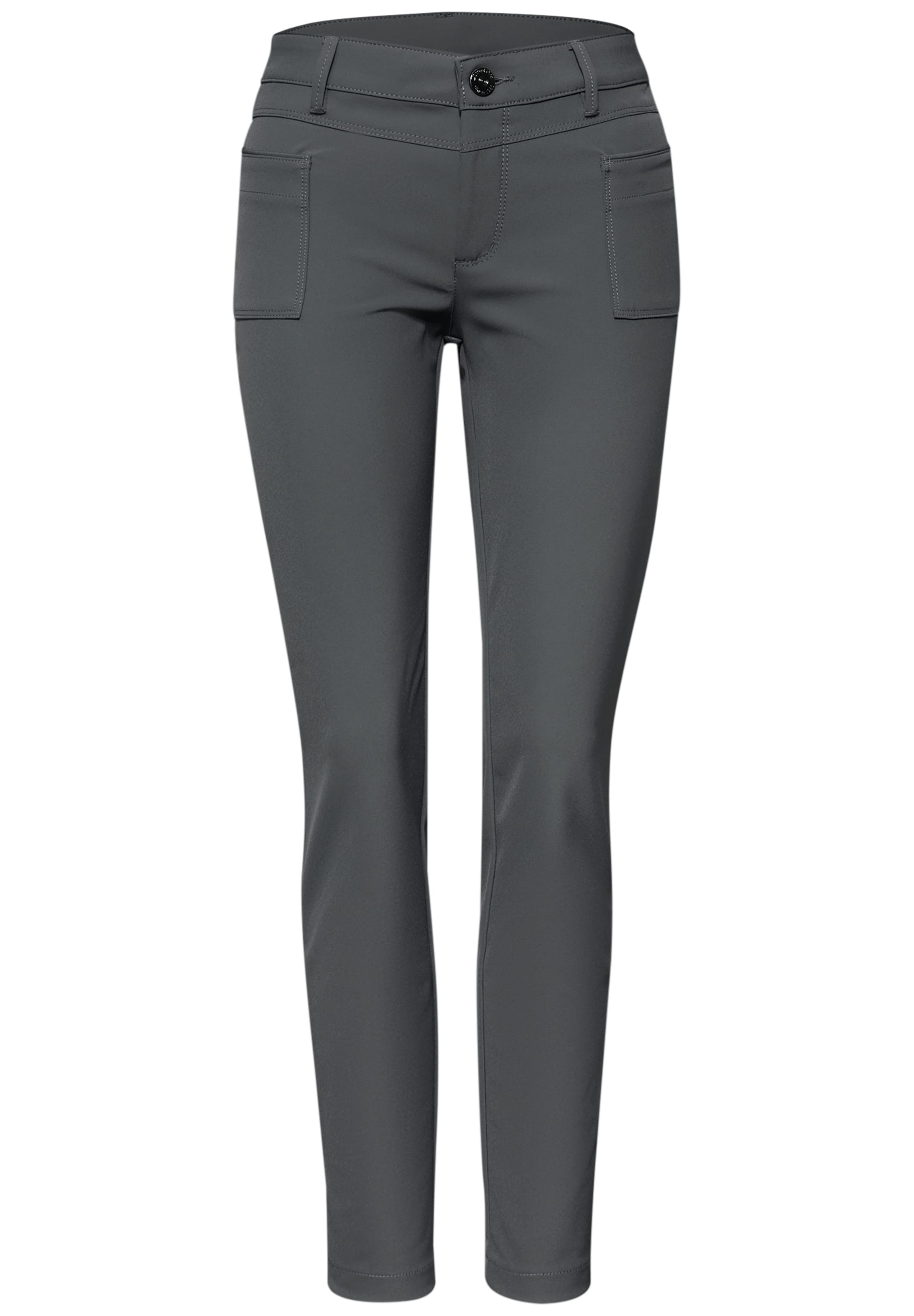 STREET ONE Slim fit Pants in Grey: front