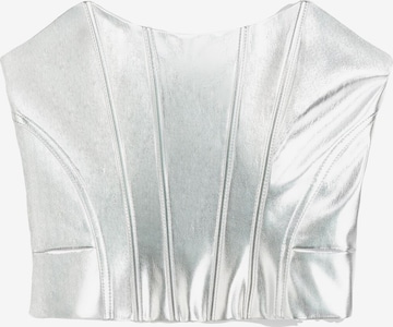 Bershka Top in Silber: predná strana