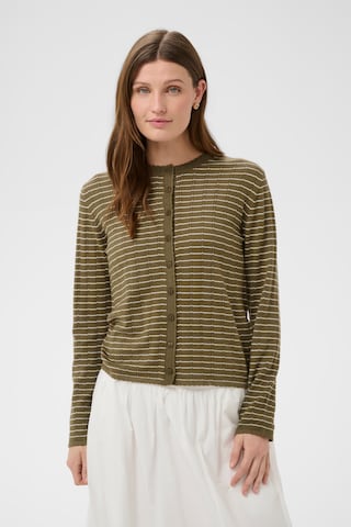Cardigan SOAKED IN LUXURY en vert : devant