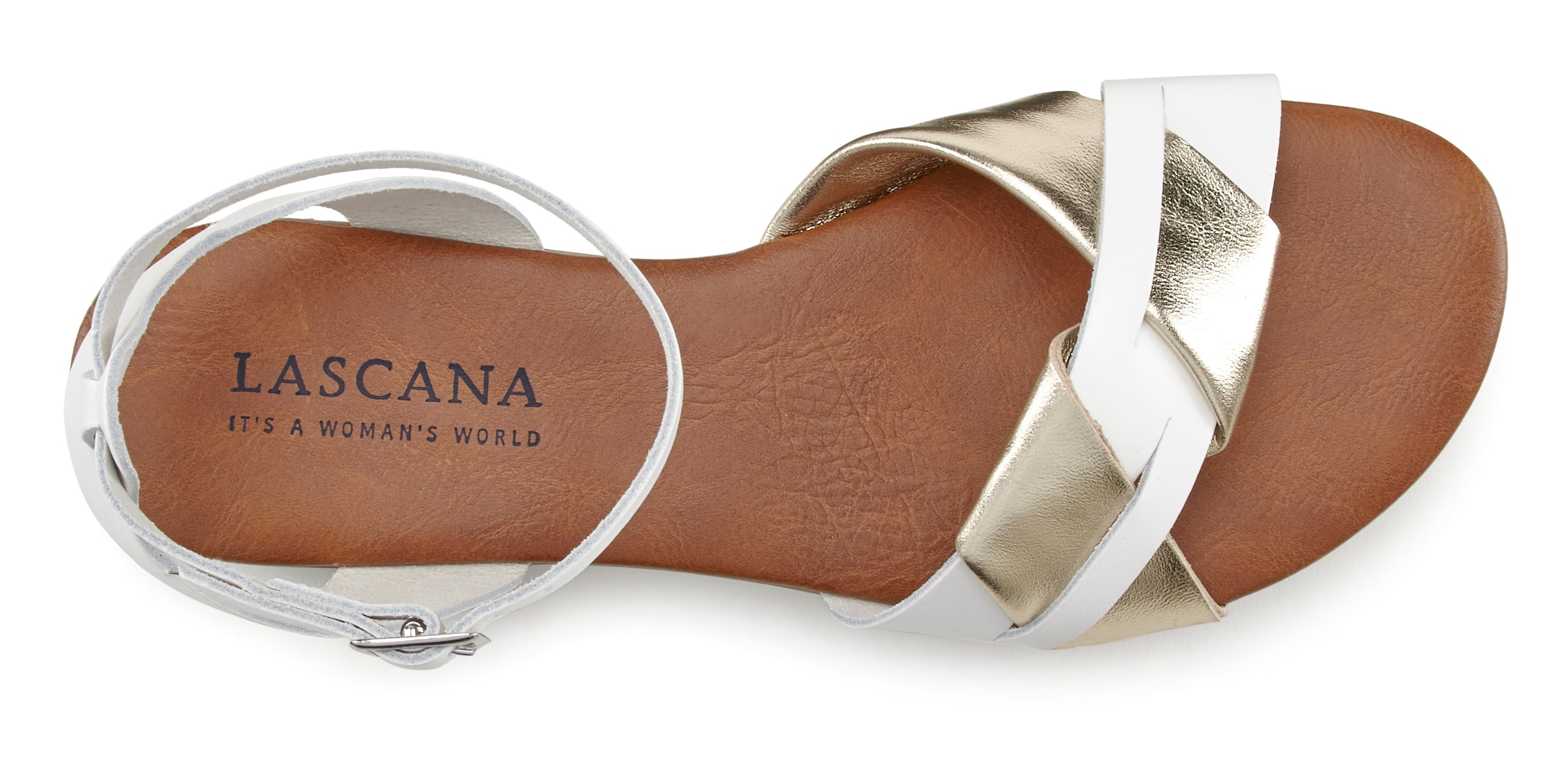LASCANA Strap sandal in White