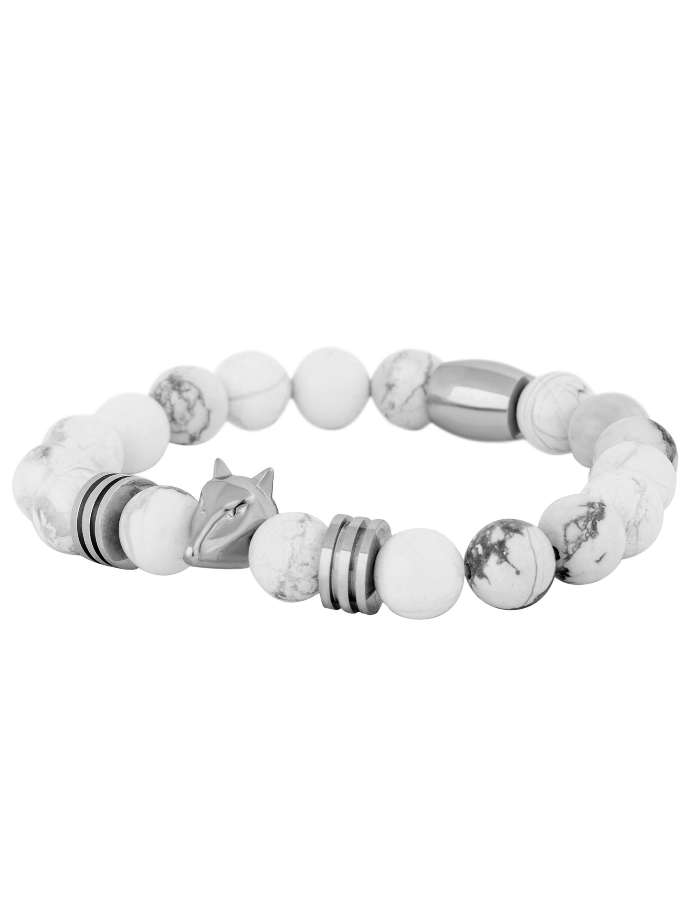 Akitsune Bracelet 'Obsidius' in White: front