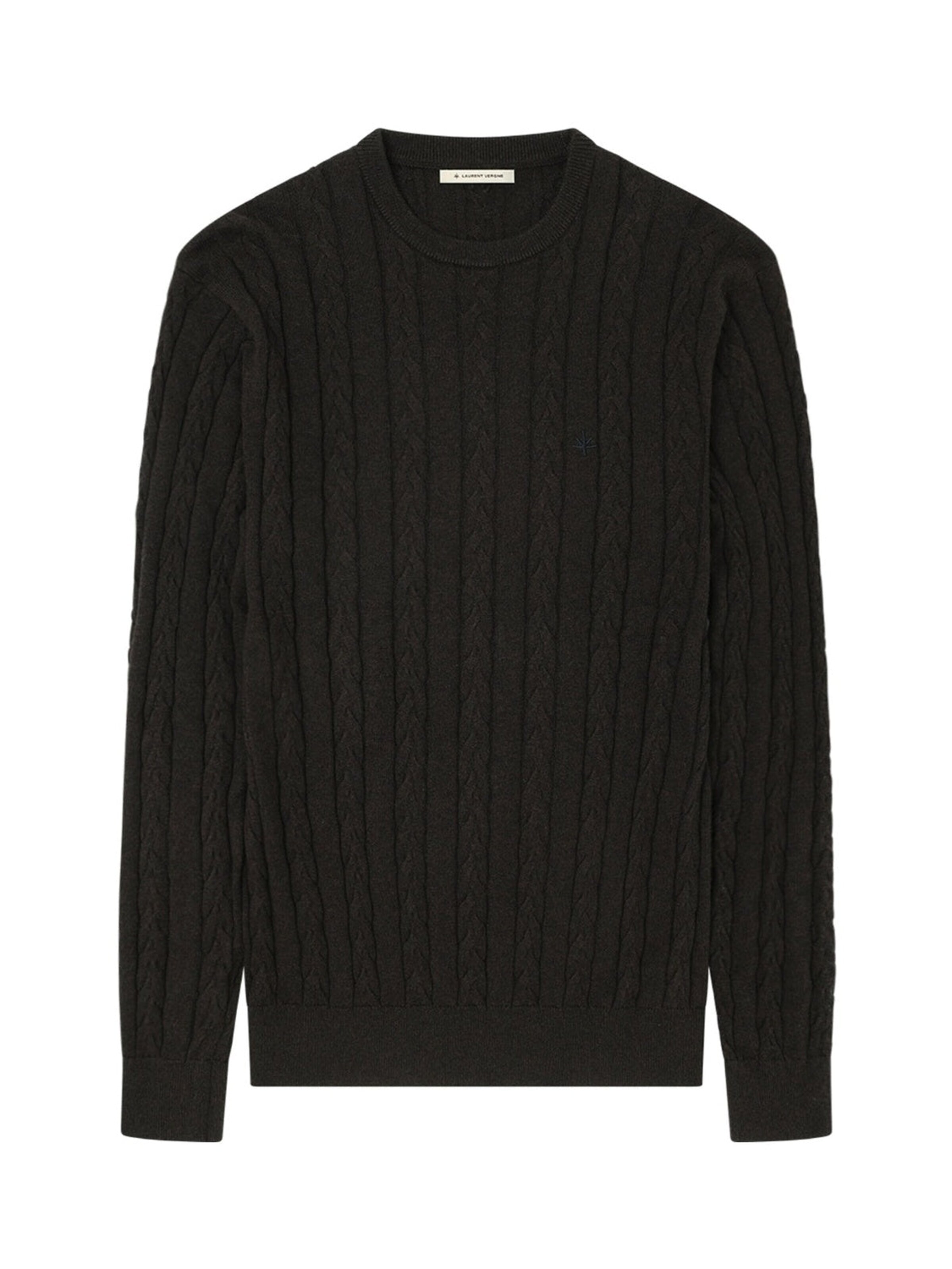 Laurent Vergne Sweater 'Sorbonne - Cable Sweater - Brown' in Brown: front