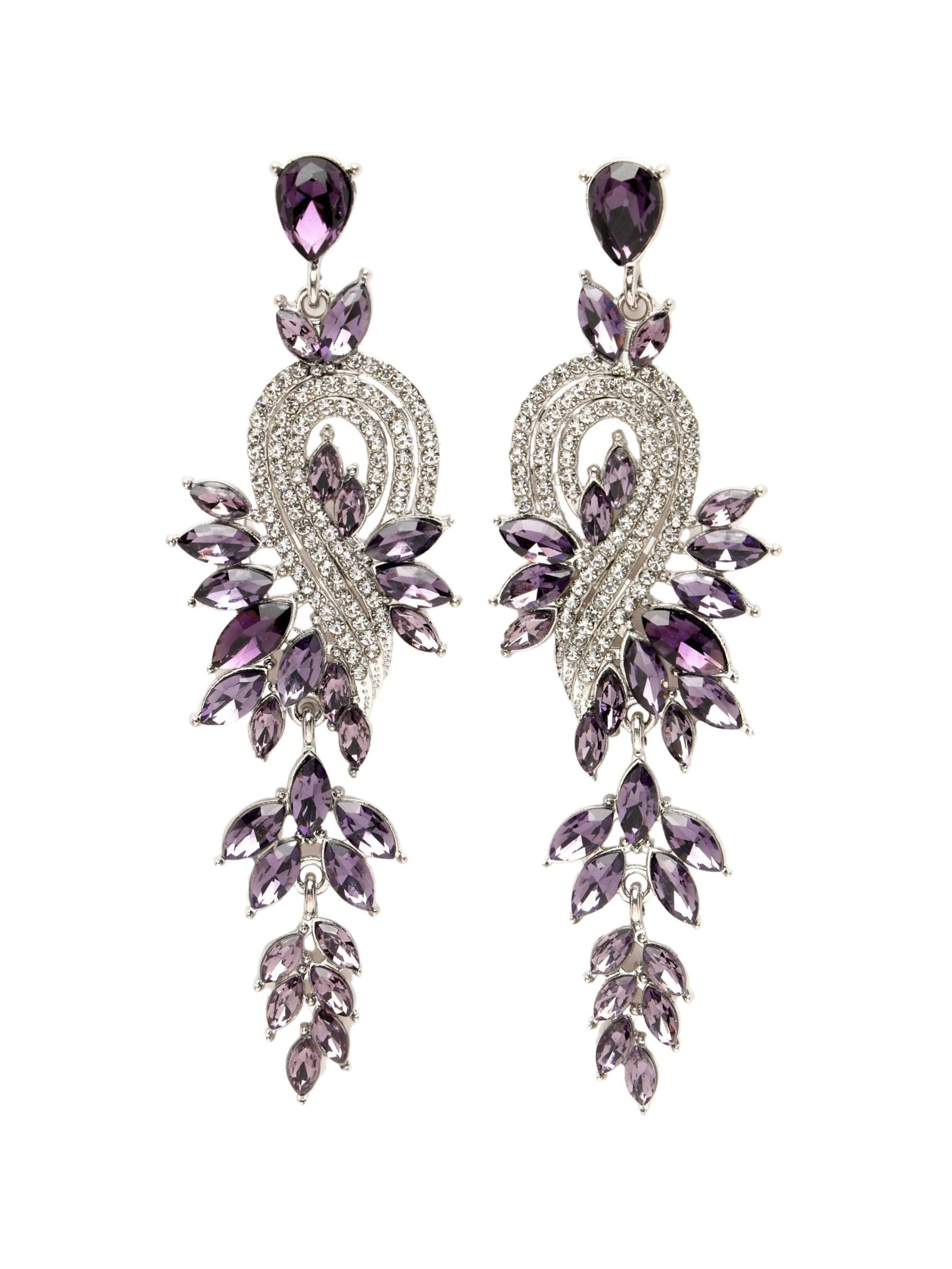 AVANT-GARDE PARIS Oorbellen 'Joannaa' in Lila: voorkant