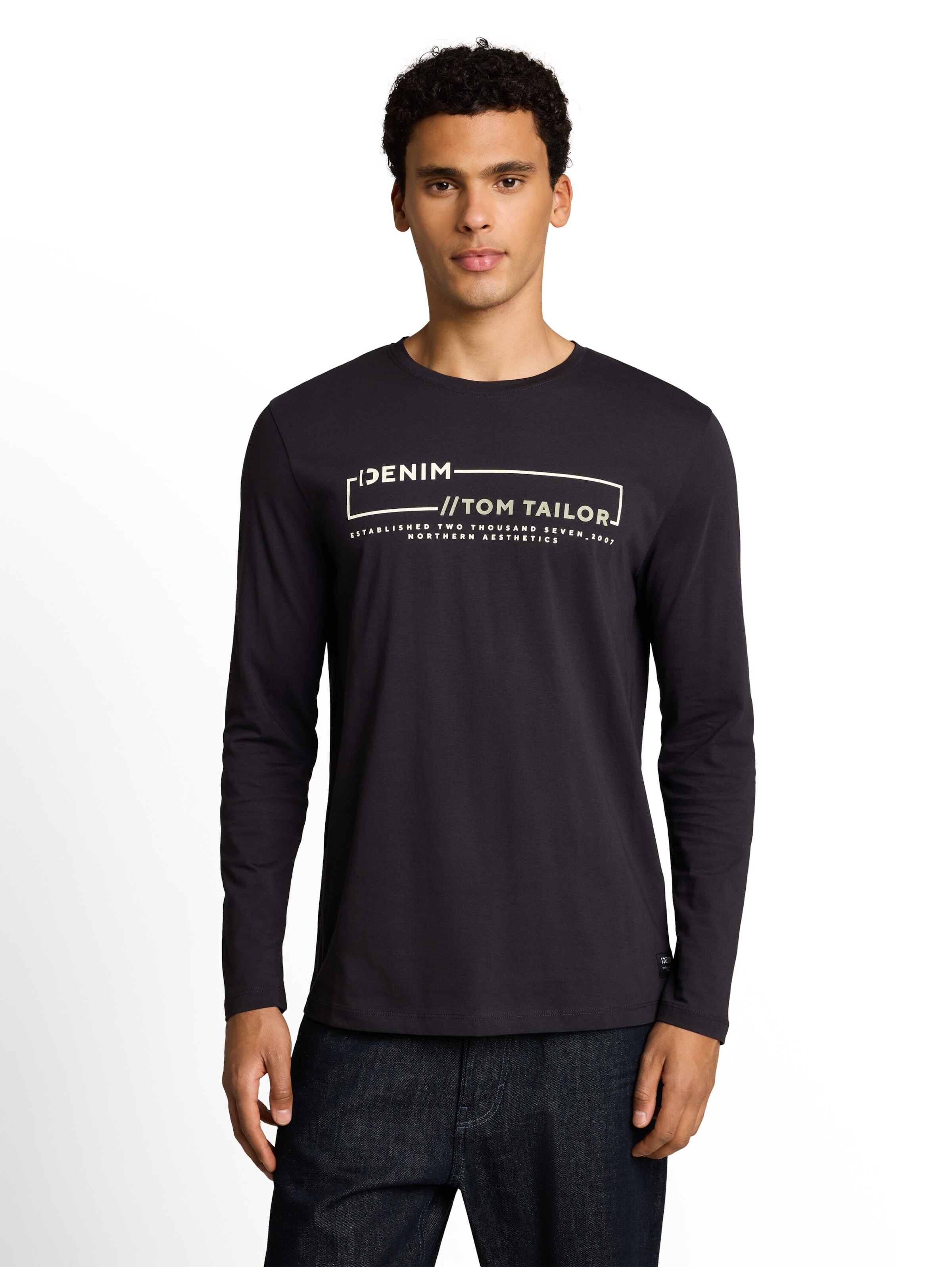 TOM TAILOR DENIM - Camiseta en gris: frente