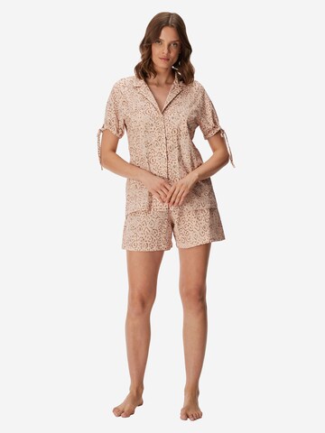 Goldenbay - Pijama de pantalón corto 'Liatris' en beige: frente