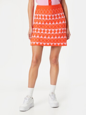 Jupe 'NAOMI' PIECES en orange : devant