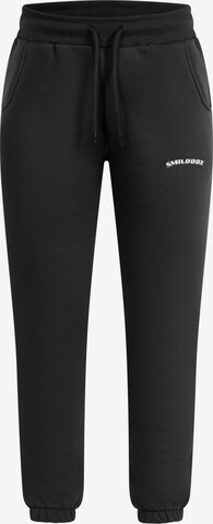 Effilé Pantalon 'Cassandra' Smilodox en noir : devant