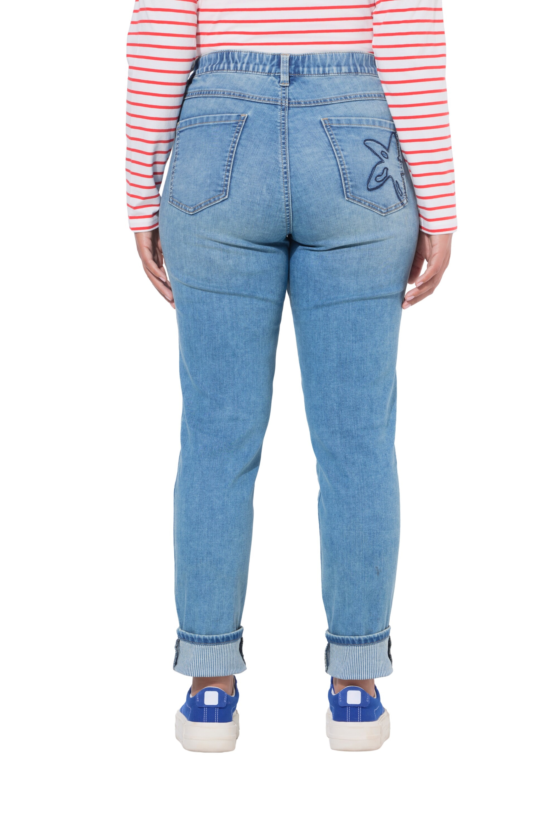 LAURASØN Slimfit Jeans in Blau
