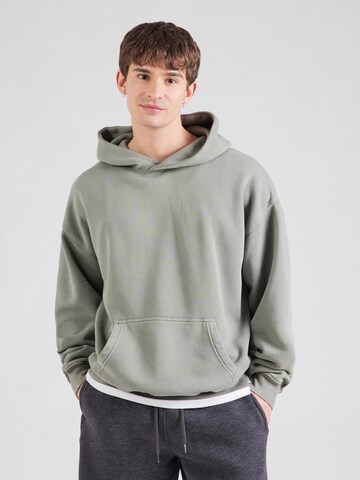 Abercrombie & FitchSweater majica 'ESSENTIAL' - siva boja: prednji dio