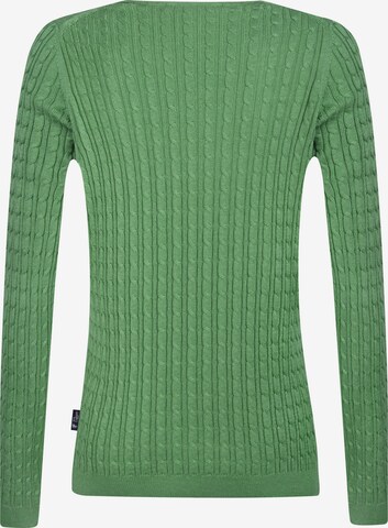 DENIM CULTURE Пуловер 'Verla' в зелено