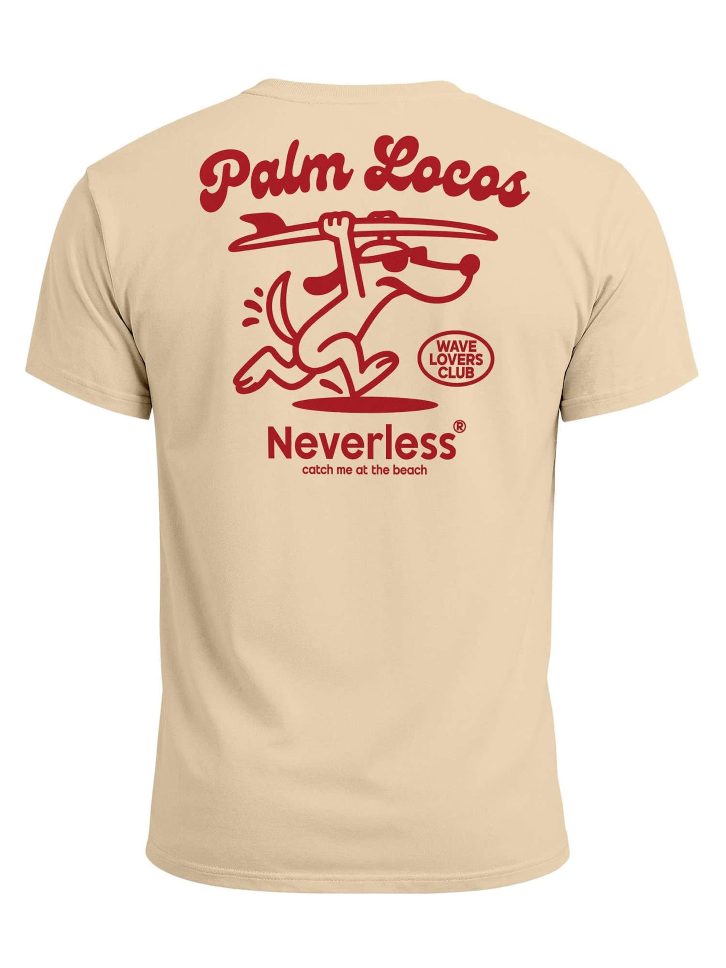 Neverless Shirt 'Palm Locos' in Beige