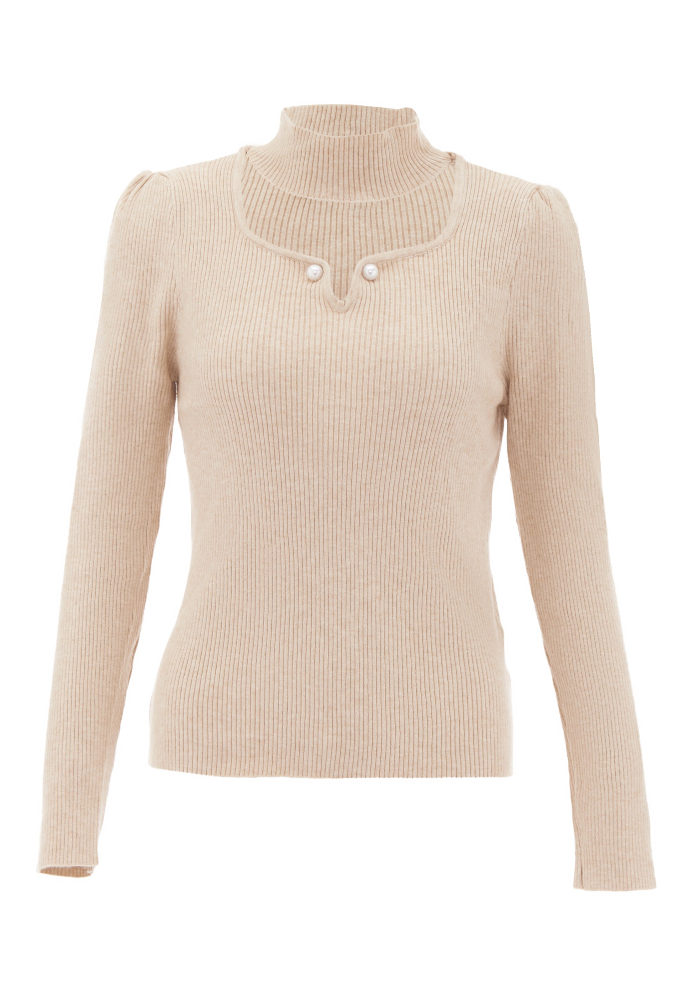 NAEMI Trui in Beige: voorkant