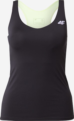 4F Sports top in Black: front