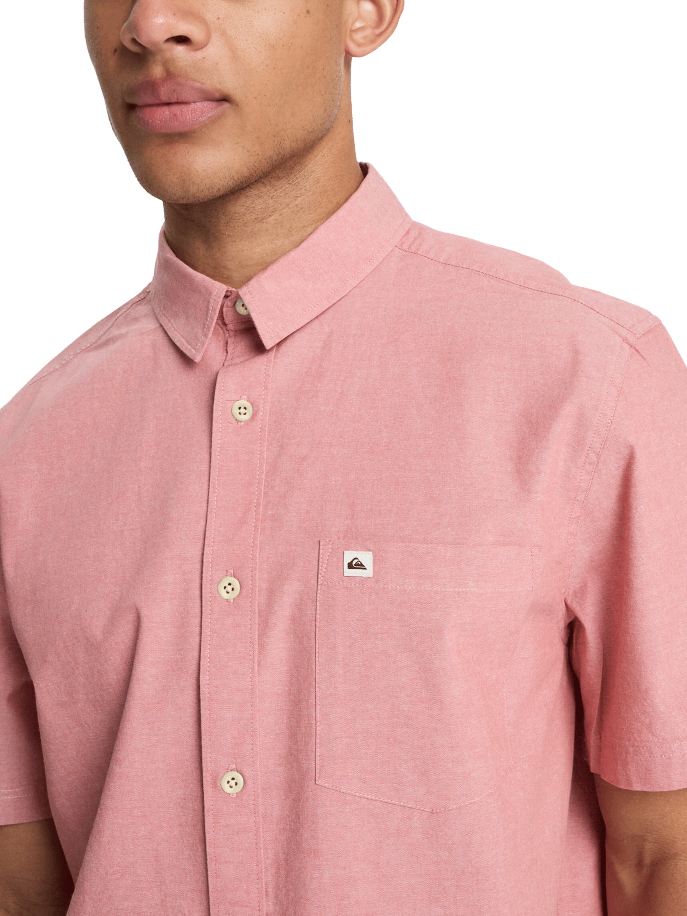 QUIKSILVER Regular fit Button Up Shirt 'Drumfins' in Pink