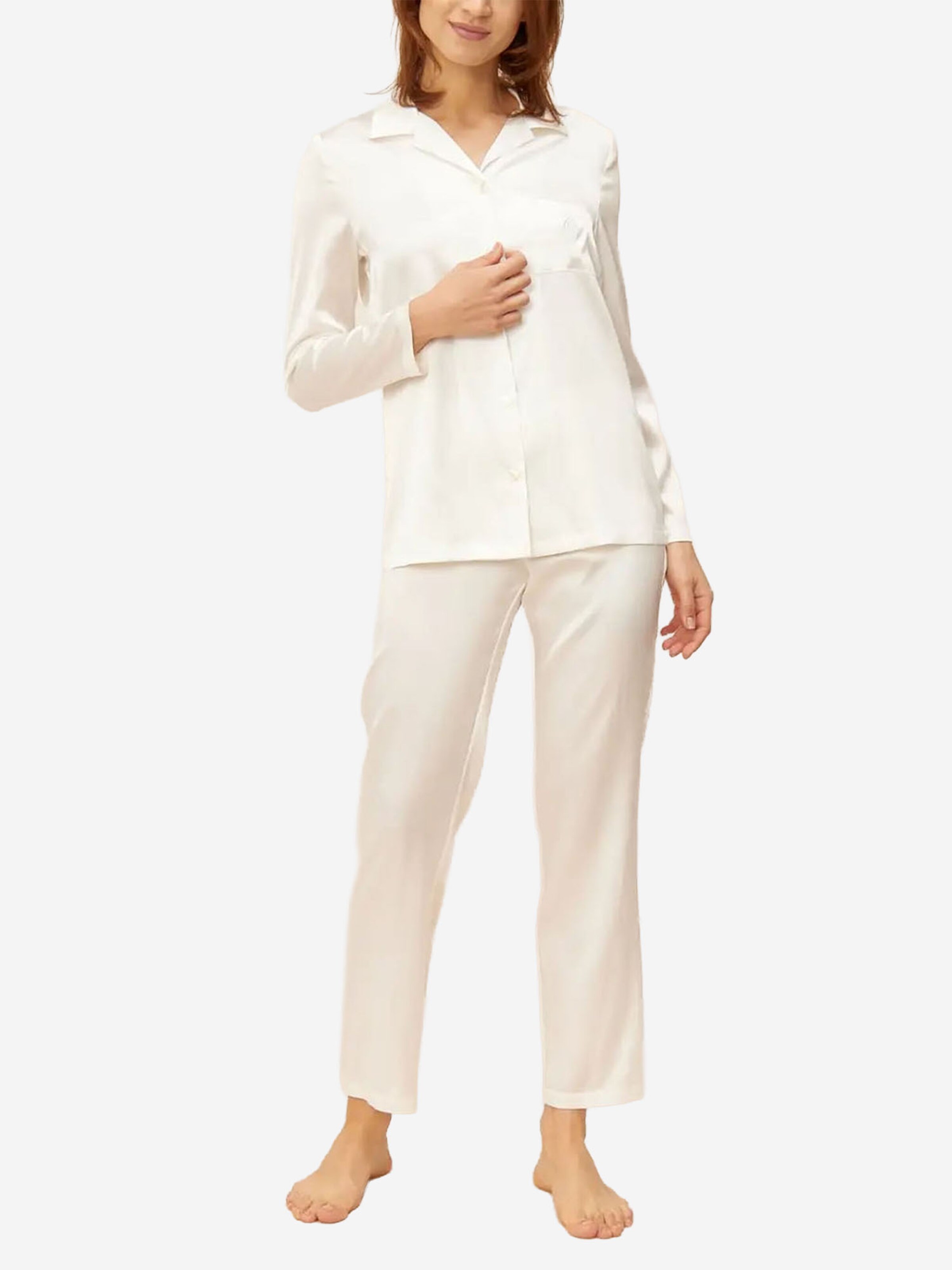 FÉRAUD PARIS Pajama ' Boyfriend ' in White: front