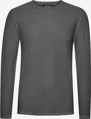 INDICODE JEANS Strickpullover 'Karpo' in Grau: predná strana