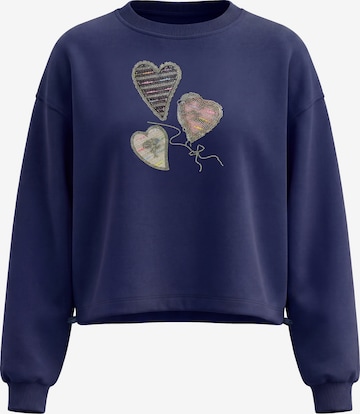 Sweat-shirt MYMO en bleu : devant