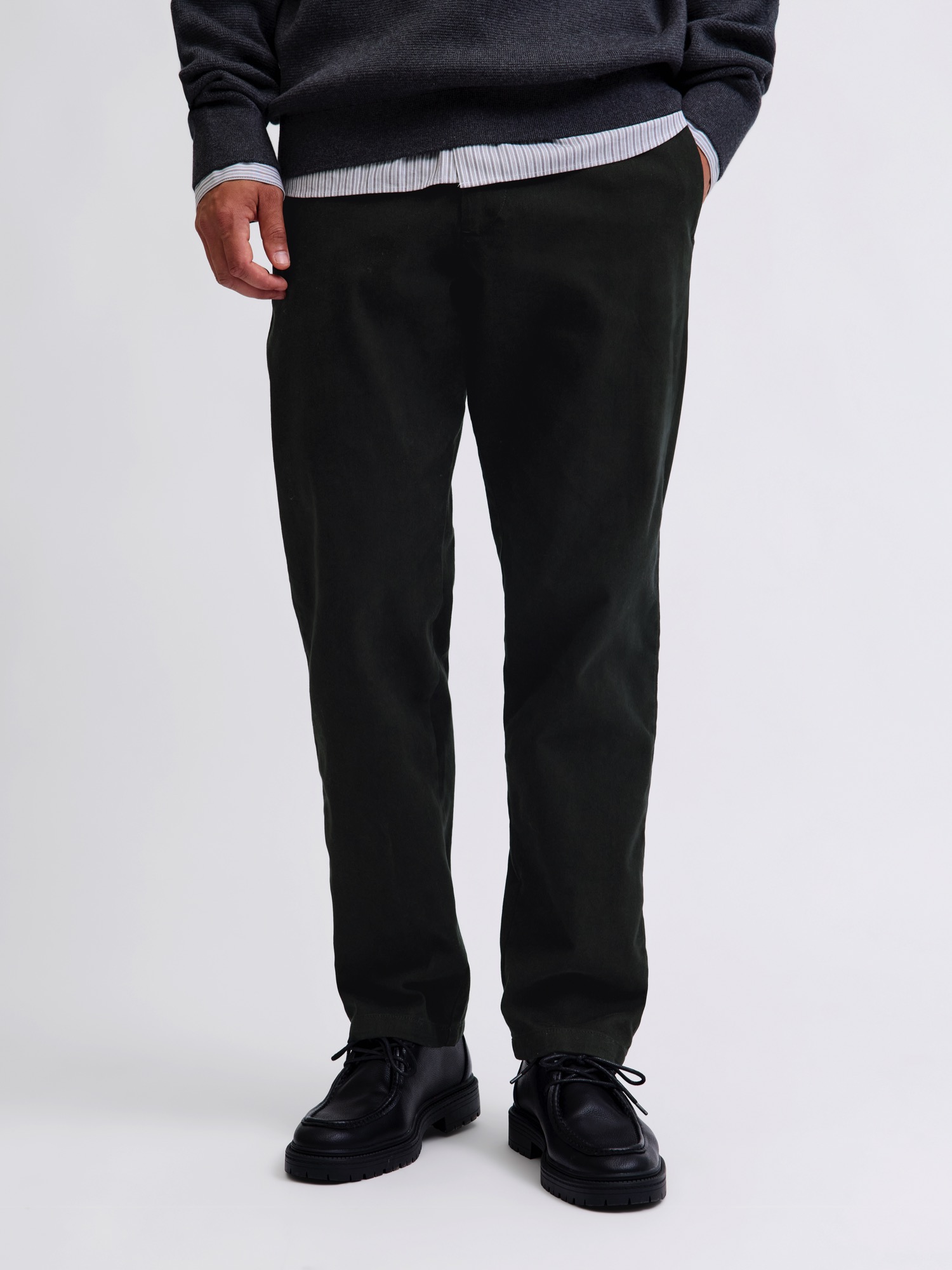 JACK & JONES Pantaloni Chino Uomo - Modello Loose Fit In Puro Lino - Vestibilità Comoda E Vita Normale