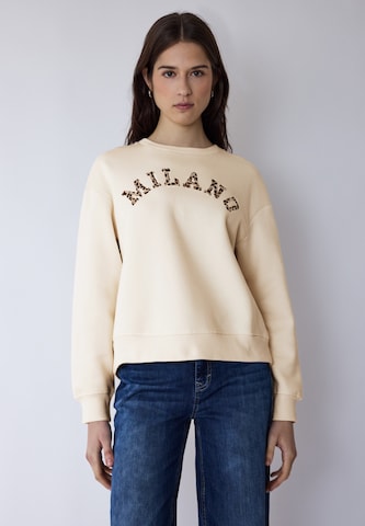 Street One Studio Sweatshirt in Beige: front