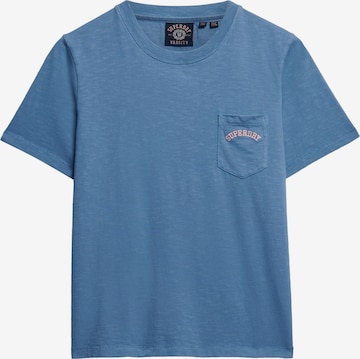 Superdry Shirt 'Essential' in Blauw: voorkant
