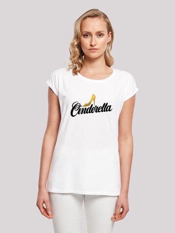Maglietta 'Cinderella Shoe' di F4NT4STIC in bianco: frontale