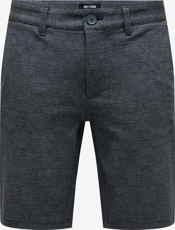 Regular Pantalon chino 'Mark' Only & Sons en noir : devant