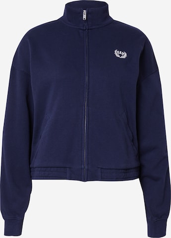 GAP Кофта на молнии в Синий: спереди