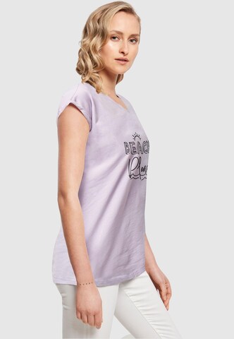 T-shirt 'Beach Please' Merchcode en violet