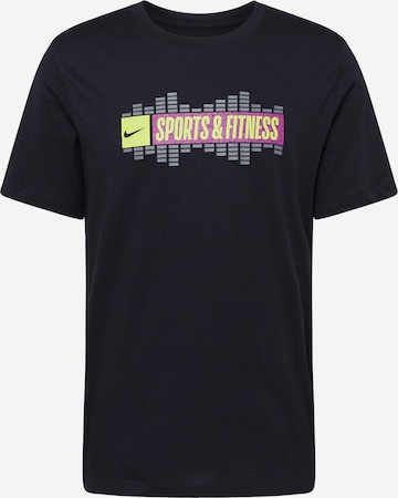 NIKE - Camiseta funcional en negro: frente