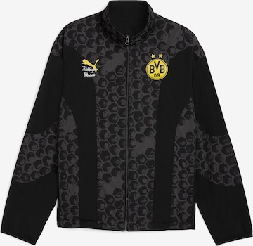 PUMASportska jakna 'Borussia Dortmund' - crna boja: prednji dio