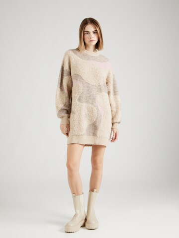 florence by mills exclusive for ABOUT YOU Knit dress 'S'mores' in Beige: front