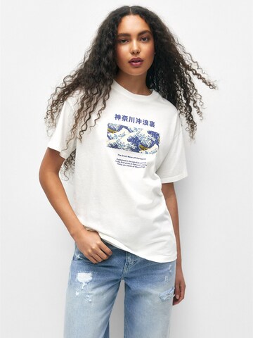 Pull&Bear T-Shirt in Weiß: Vorderseite