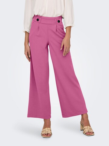 JDY Wide leg Pleat-Front Pants 'GEGGO' in Pink: front