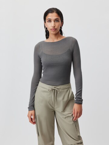 Pull-over LeGer by Lena Gercke en gris : devant