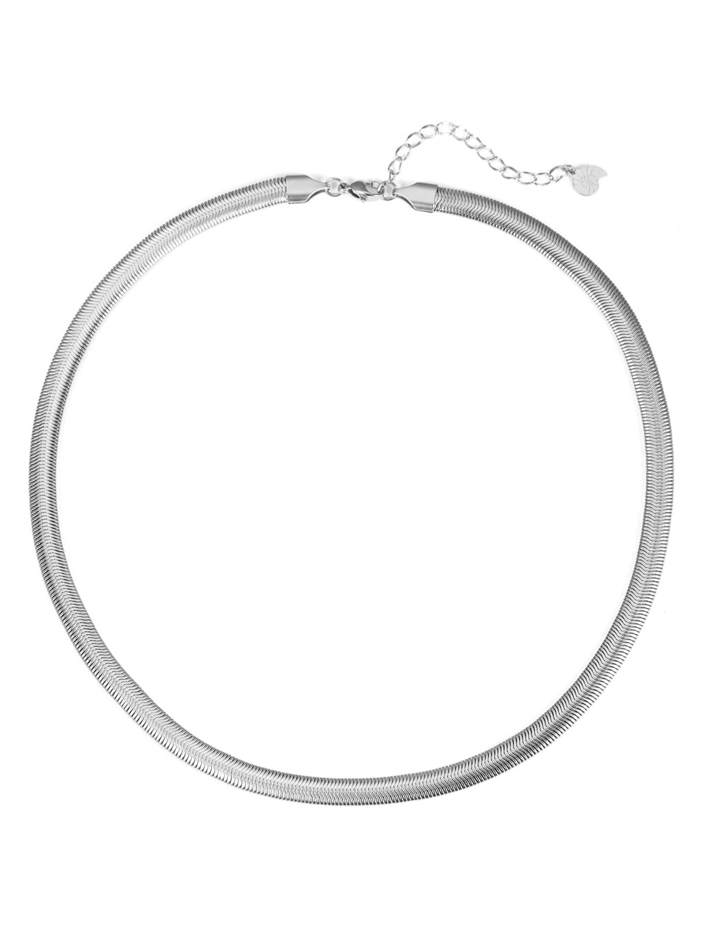 Hey Happiness - Cadena 'Serpentine' en plata