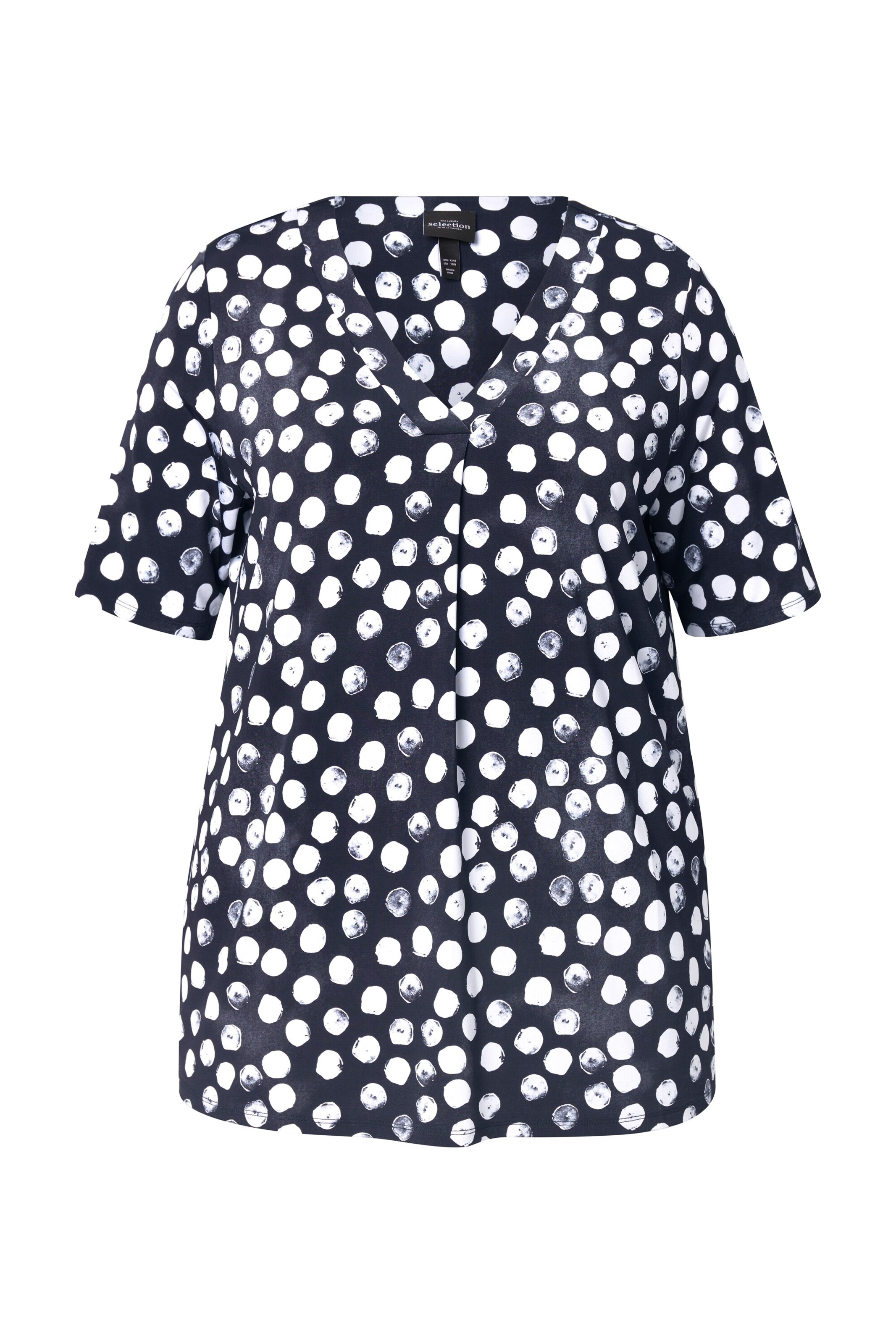 T-shirt Ulla Popken en noir : devant