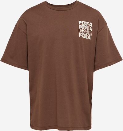 JACK & JONES T-Krekls 'GIANNIS', krāsa - šokolādes krāsas / balts, Preces skats
