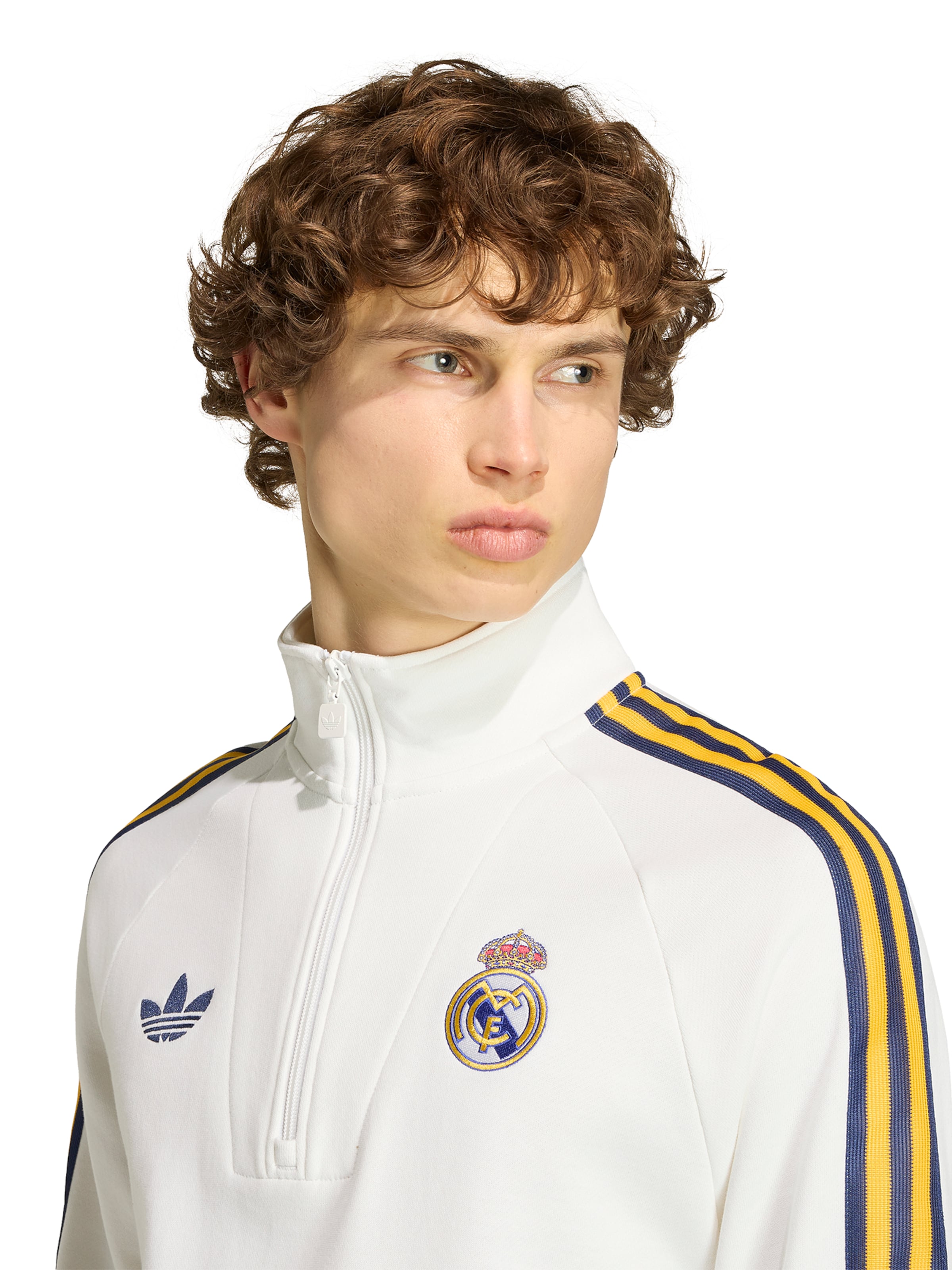 ADIDAS PERFORMANCE Sportovní mikina 'REAL' – bílá