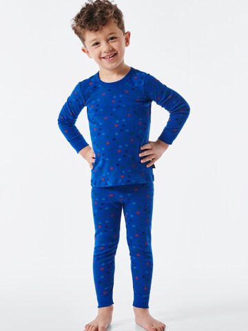 SCHIESSER Pyjama ' Wild Animals ' in Blau