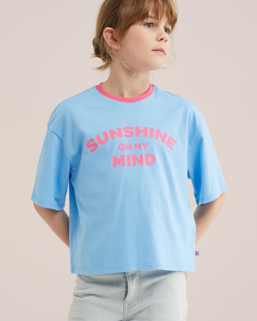 WE Fashion - Camiseta en azul: frente
