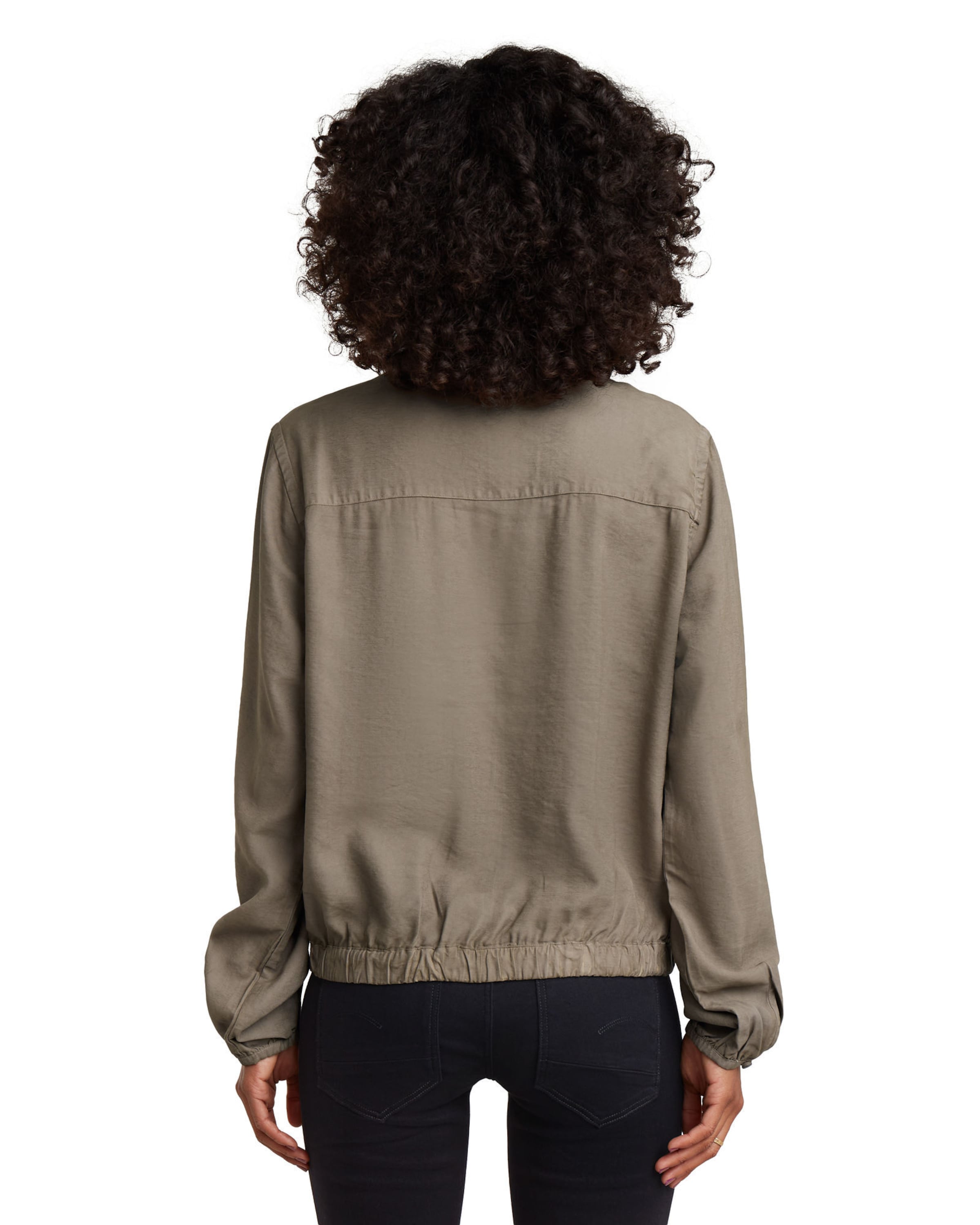 G-STAR Shirts 'Stand Up Collar Shirt Long Sleeve' in Braun