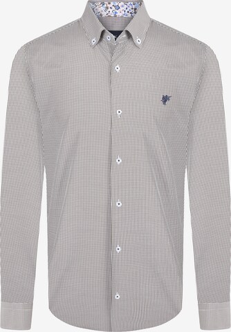 DENIM CULTURE - Ajuste regular Camisa 'Grant' en marrón: frente