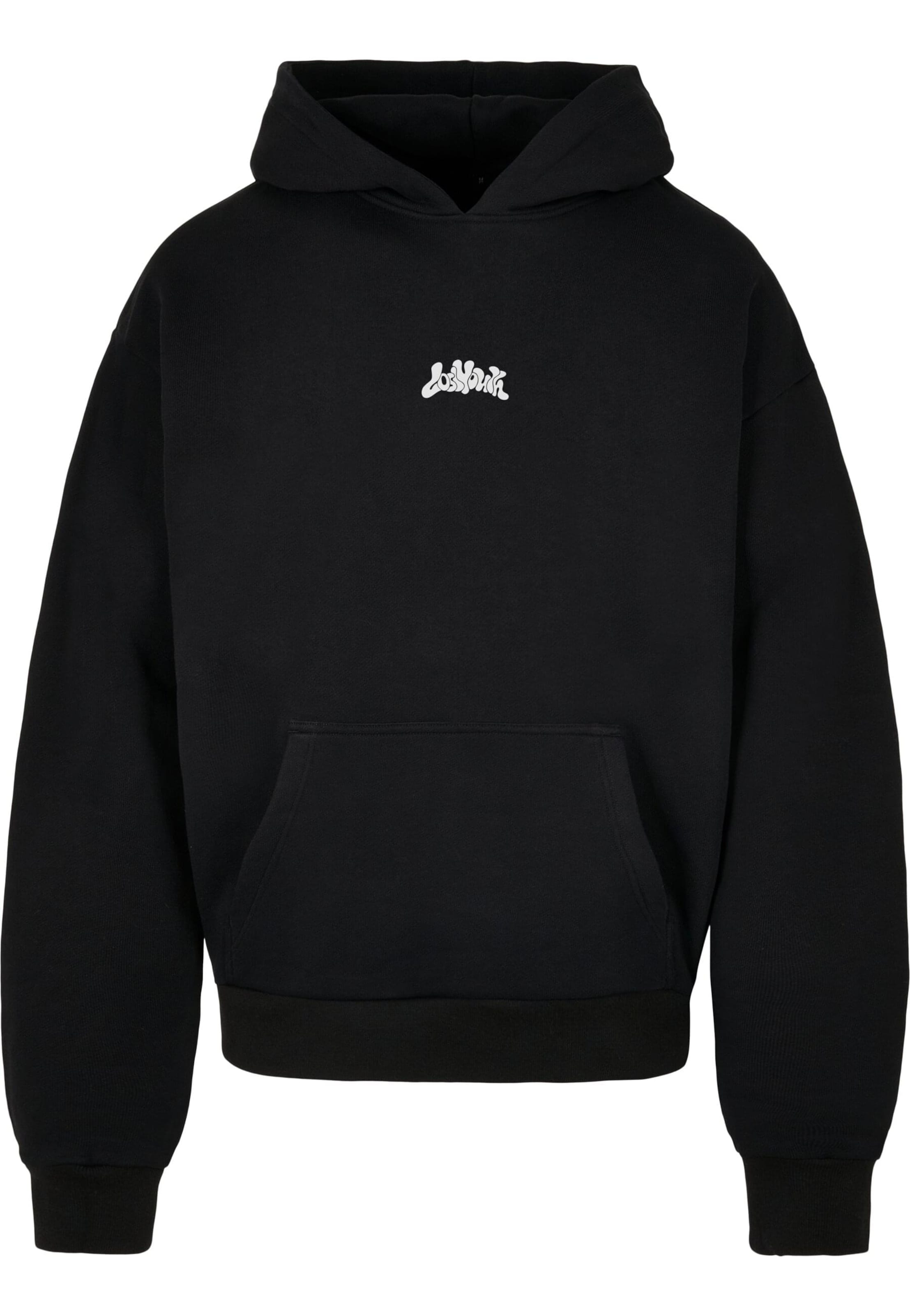 Felpa 'Beautiful Chaos Pink' di Lost Youth in nero: frontale