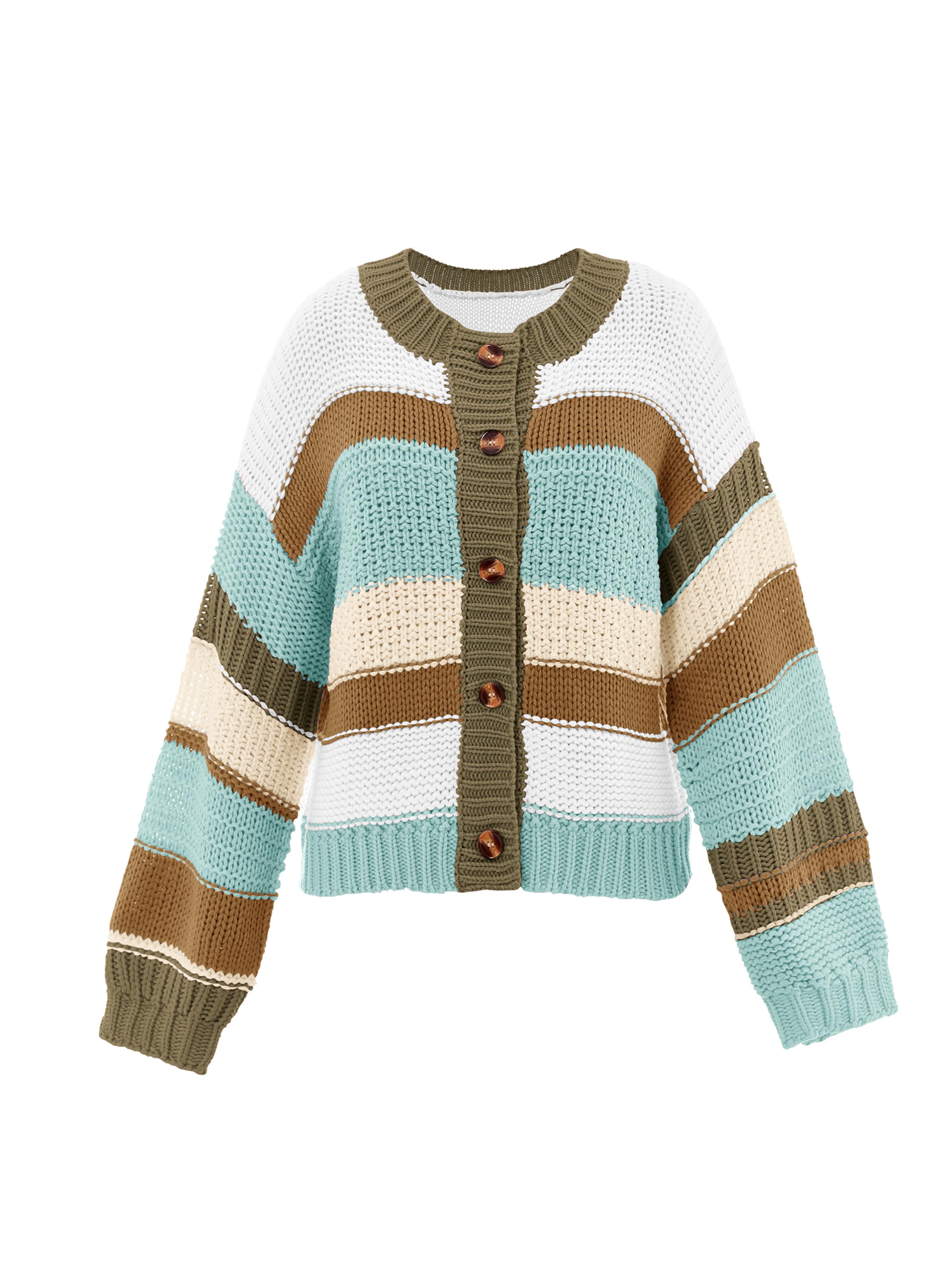 Imily Bela Πλεκτή ζακέτα σε καφέ: μπροστά