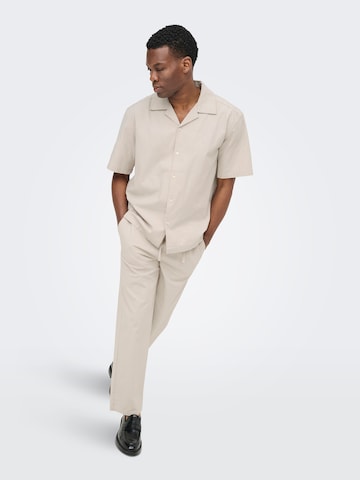 Effilé Pantalon 'ONSREID LINUS' Only & Sons en gris