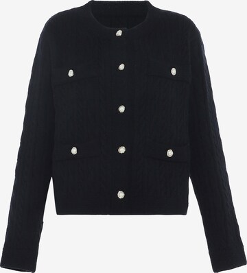 caspio Knit Cardigan in Black: front